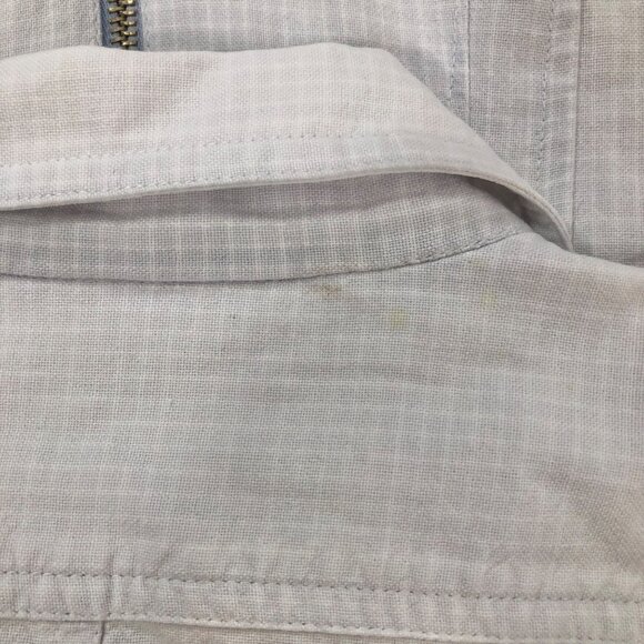 Vintage 90s Bill Blass Womens Plaid Short Sleeve Zip Up Cotton Blouse / Small - Picture 7 of 9